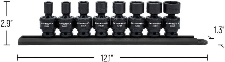 GearWrench 84917N SAE Universal-Schlag-Steckschlüsselsatz (3/8 Zoll), 8-teilig, 84917N