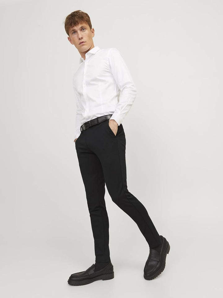 JACK & JONES Male Chino Hose Slim Fit Chino Hose 28W / 32L Schwarz, 28W / 32L Schwarz