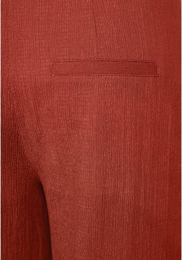 Street One Damen Joggpants Seersucker 38W / 30L Foxy Red, 38W / 30L Foxy Red