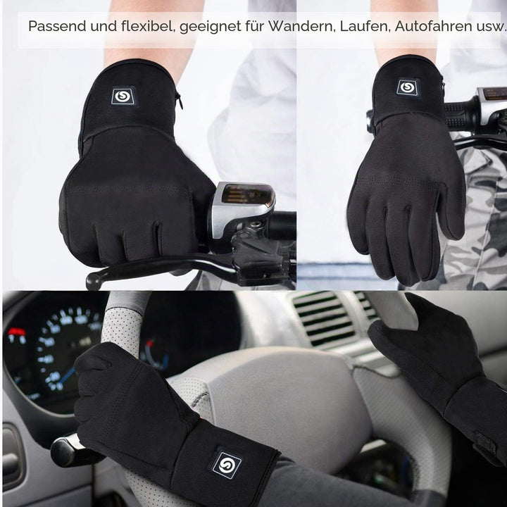 elektrische beheizte Handschuhe für Herren Damen，wiederaufladbar beheizbare Winter Handschuhe für Ou