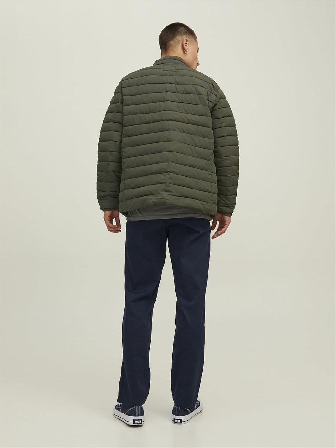 JACK & JONES Herren Leichte Steppjacke | Basic Übergangsjacke Wattiert | Blouson ohne Kapuze JJERECY