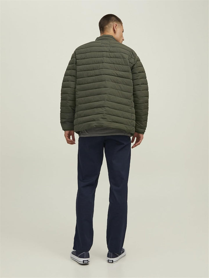 JACK & JONES Herren Leichte Steppjacke | Basic Übergangsjacke Wattiert | Blouson ohne Kapuze JJERECY