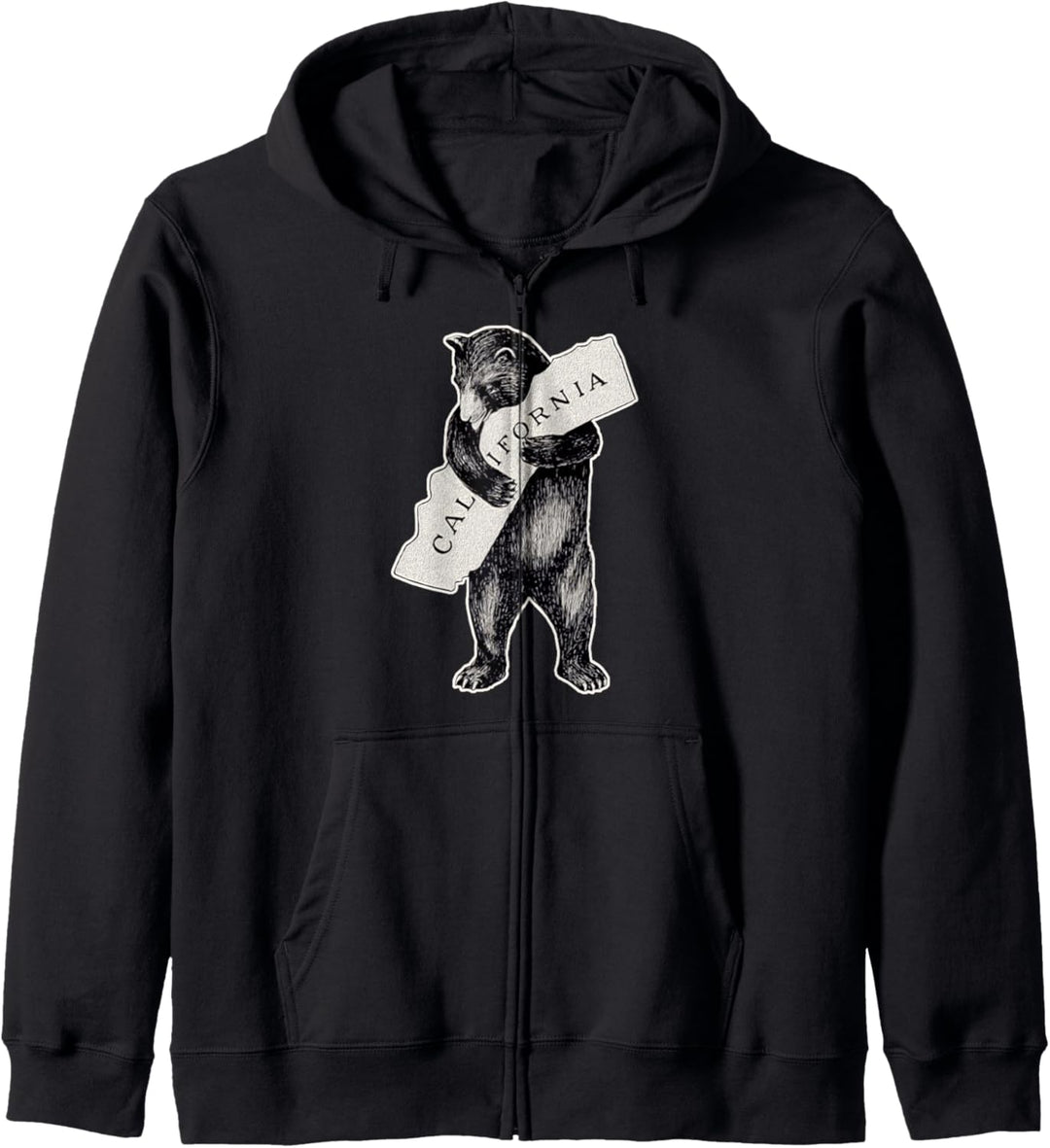 Ich liebe Kalifornien Hemd Art-Retro Vintage Cali Pride Bear Kapuzenjacke
