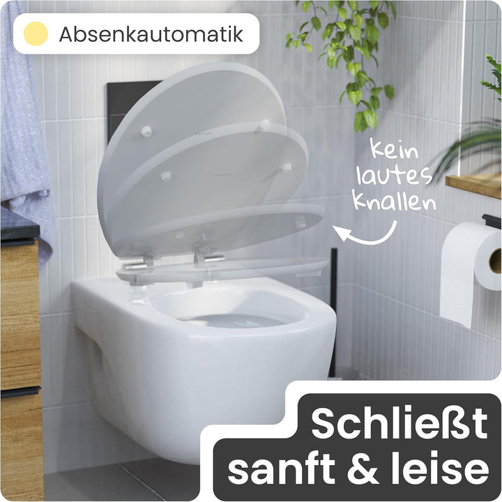 instmaier Gaia | WC Sitz | Manhattan Grau | MDF-Holz geprüft nachhaltig mit FSC-Zertifizierung | Ova