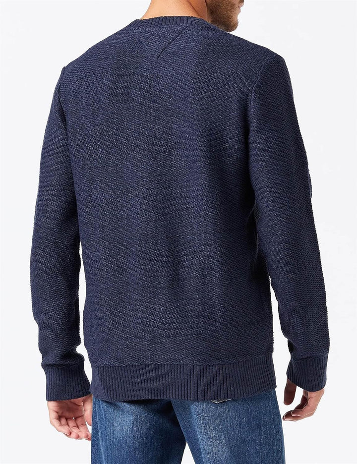 Tommy Jeans Herren TJM Reg Structured Sweater Dm0dm15060 Pullover S Blau, S Blau