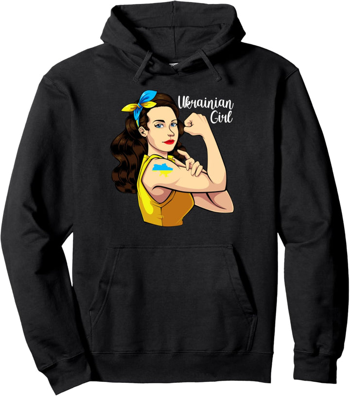 Ukrainisches Mädchen Frau Frauen Ukrainer Ukraine Flagge Pullover Hoodie