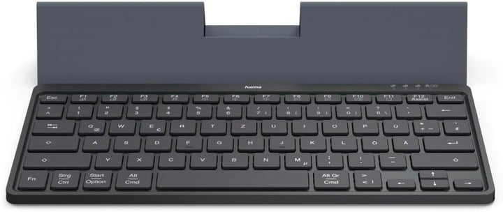 Hama Multi-Device-Tastatur Travel 600", Hülle, Bluetooth®, klein, kabellose Tastatur QWERTZ DE, schw