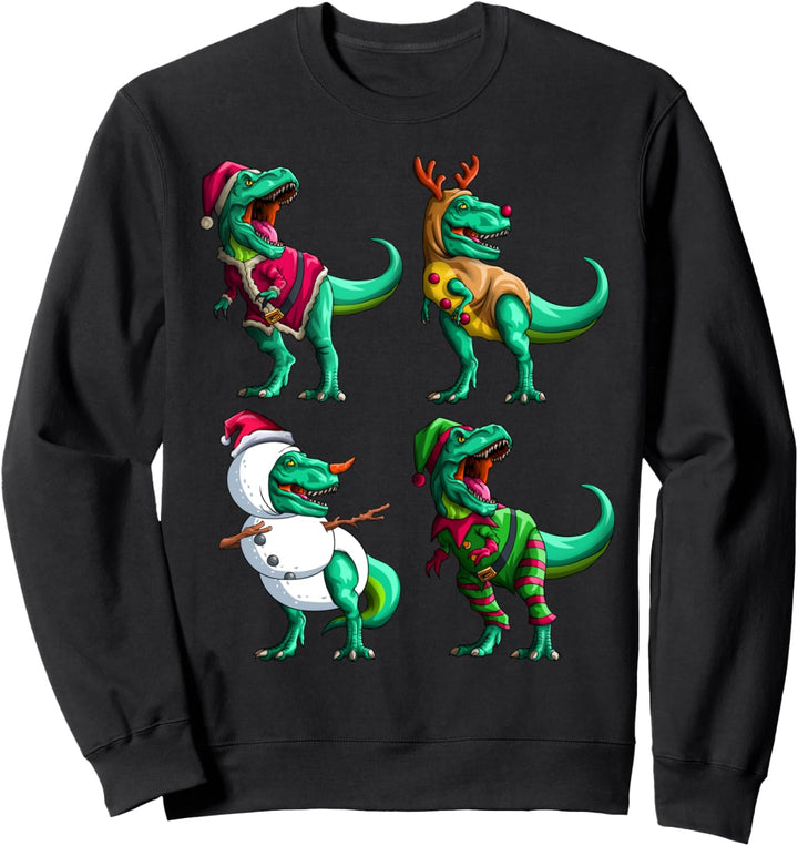 Weihnachts-Saurus T Rex Lustig Weihnacht Dinosaurier Jungen Sweatshirt