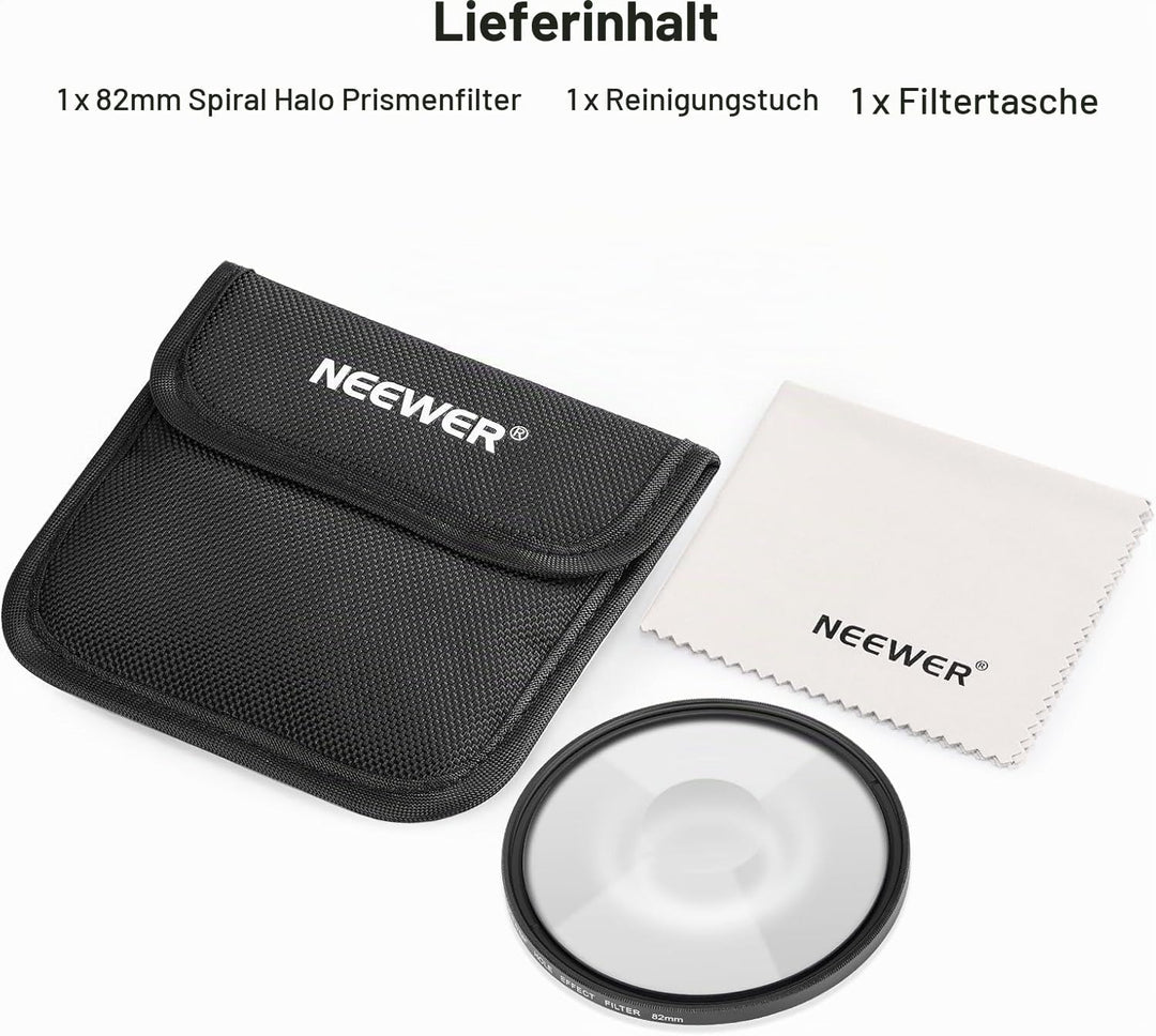 NEEWER 82mm Spirale Halo Kamera Objektiv Filter, Prisma K9 Optisches Glas Spezialeffekte Filter Foto
