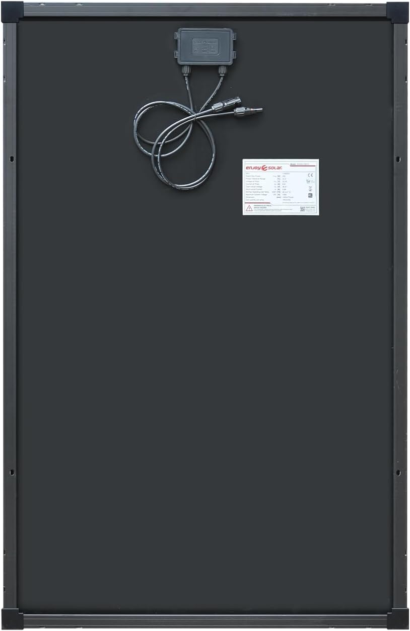 enjoy solar® 200W 12V Monokristallines Solarmodul mit HPBC-Technologie - 25% Hocheffizienz, 182mm So