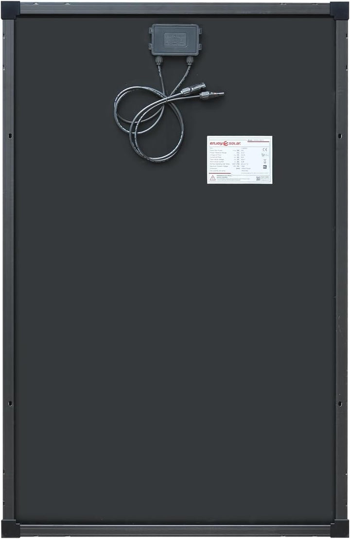 enjoy solar® 200W 12V Monokristallines Solarmodul mit HPBC-Technologie - 25% Hocheffizienz, 182mm So