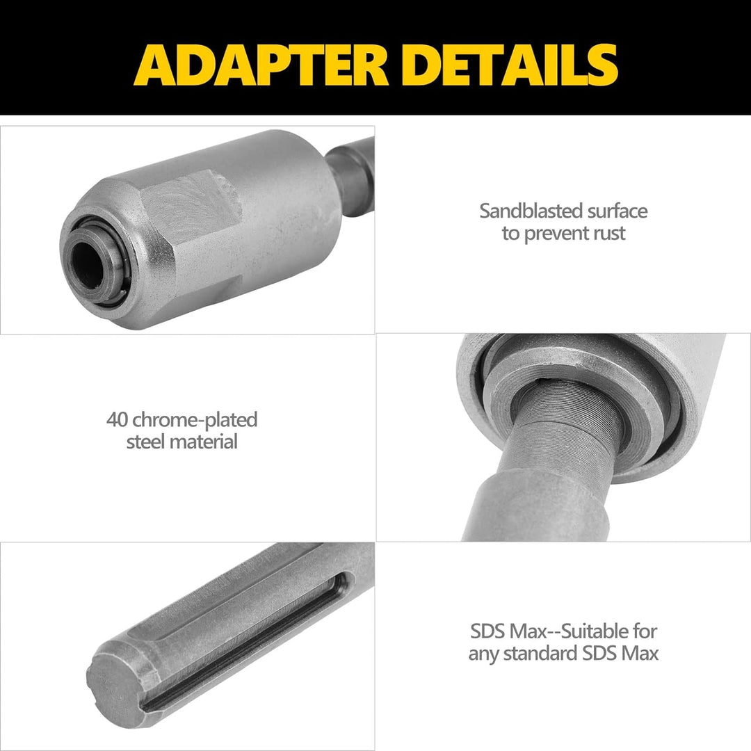 SDS Max Bohrer Adapter SDS Max auf SDS Plus Adapter für Bohrhämmer Quick Konverter Tool für Abbruchh