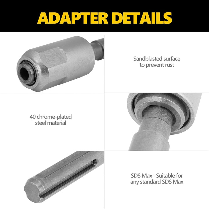SDS Max Bohrer Adapter SDS Max auf SDS Plus Adapter für Bohrhämmer Quick Konverter Tool für Abbruchh