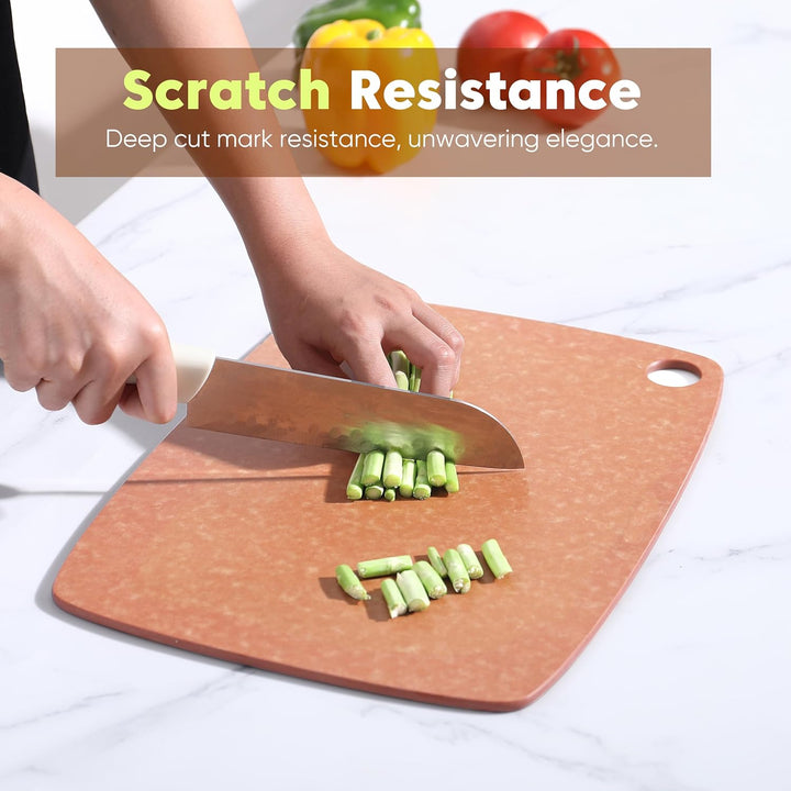 BESTCOOK Schneidebrett aus Holzfaser für die Küche, hohe Dichte, porenfrei, BPA-frei, spülmaschinenf