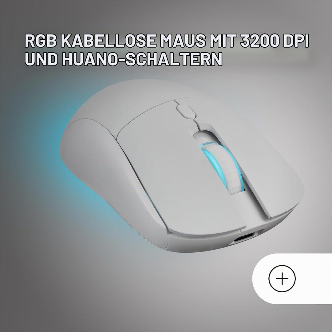 Mars Gaming MCPWTKL, Kabelloses Gaming-Combo, DualPro Link 2.4GPRO-Technologie, TKL FRGB Rainbow Tas