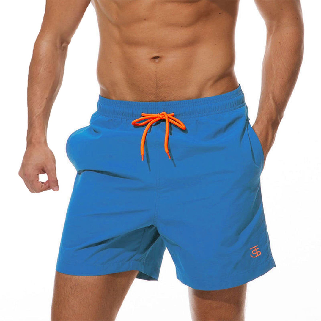 JustSun Badehose Herren Schnelltrocknend Boardshorts mit Mesh-Futter und Verstellbarem Tunnelzug L N