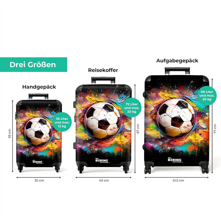 Koffer XL Gross 77x51.5x28 cm Reisekoffer mit Rollen Leicht Trolley grosser Hartschalenkoffer Rollko