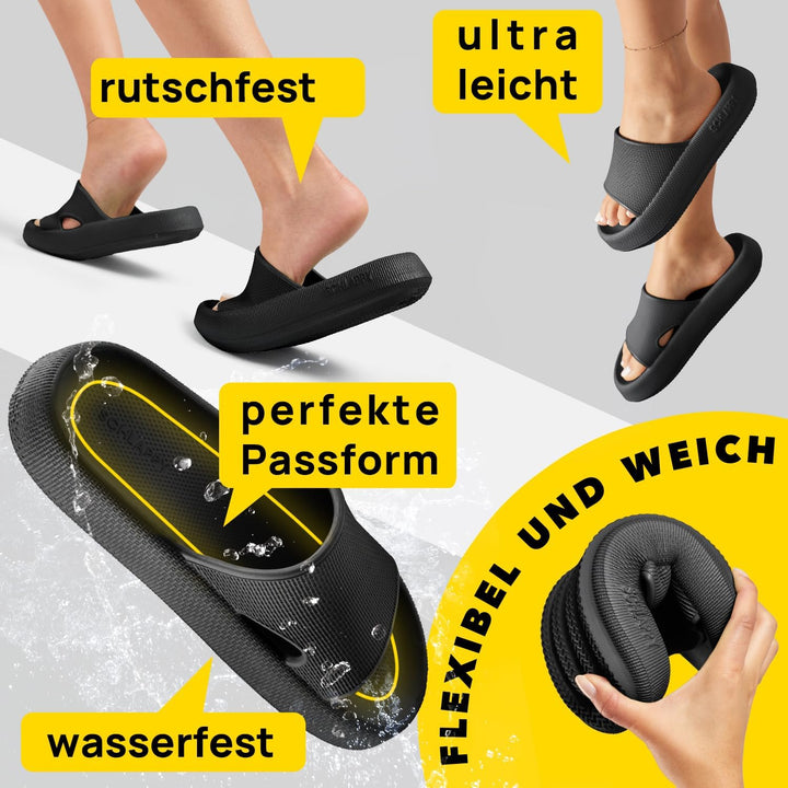 SCHLAPPY Original Badeschuhe für Damen&Herren, Nachhaltige Badelatschen&Wolkenschuhe Umweltfreundlic