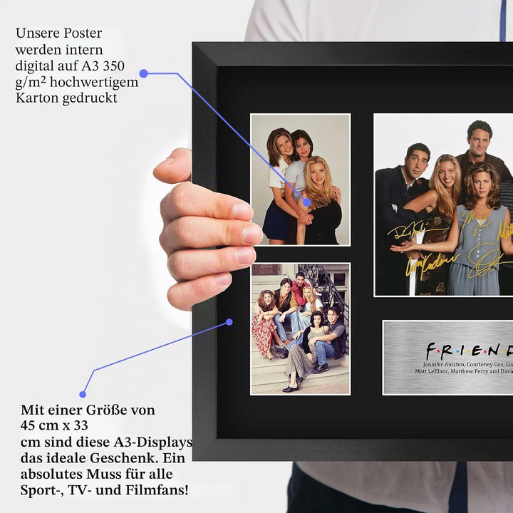 HWC Trading FR A3 Friends Geschenke Gedruckt Signiert Autogramm Bild Präsentation Display Für Fernse