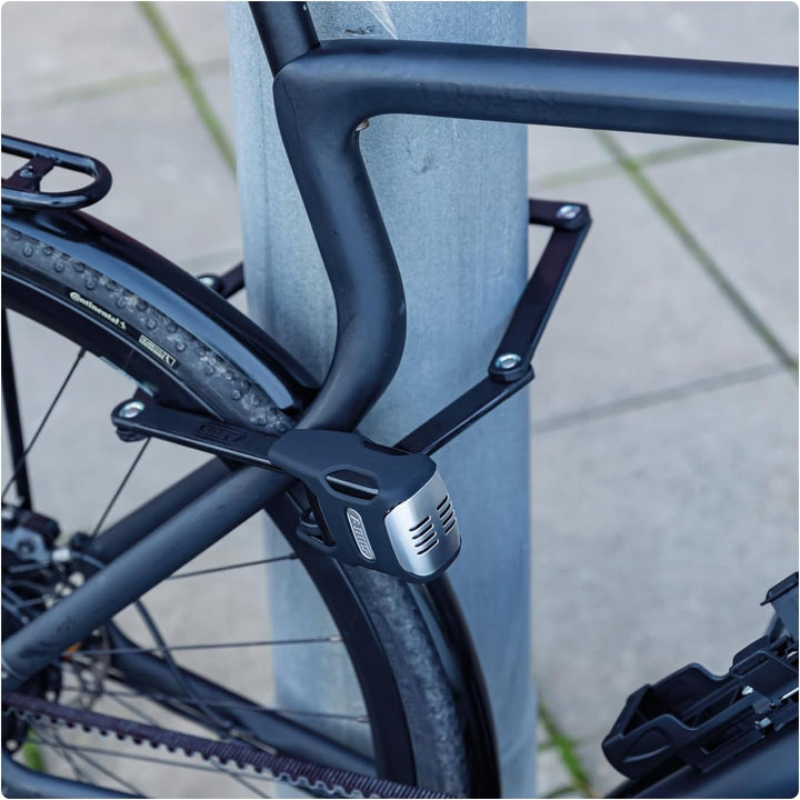ABUS Faltschloss Bordo Alarm 6000KA SH mit Halterung – Fahrradschloss aus gehärtetem Stahl – mit 100