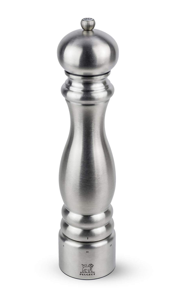 PEUGEOT - Salzmühle Paris Chef u‘Select 30 cm + Steinsalz - Aus Edelstahl - 6 voreingestellte Mahlgr