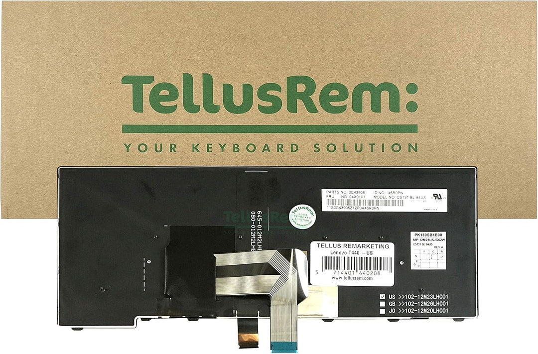 TellusRem ersatztastatur US Nicht Hintergrundbeleuchtung für Lenovo Thinkpad T431 T431S E431 T440 T4