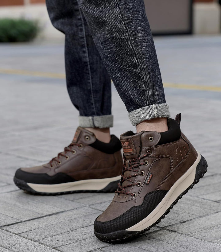 ARRIGO BELLO Winterschuhe Herren Warm Gefüttert Mid Schneestiefel Winterstiefel Rutschfeste Trekking