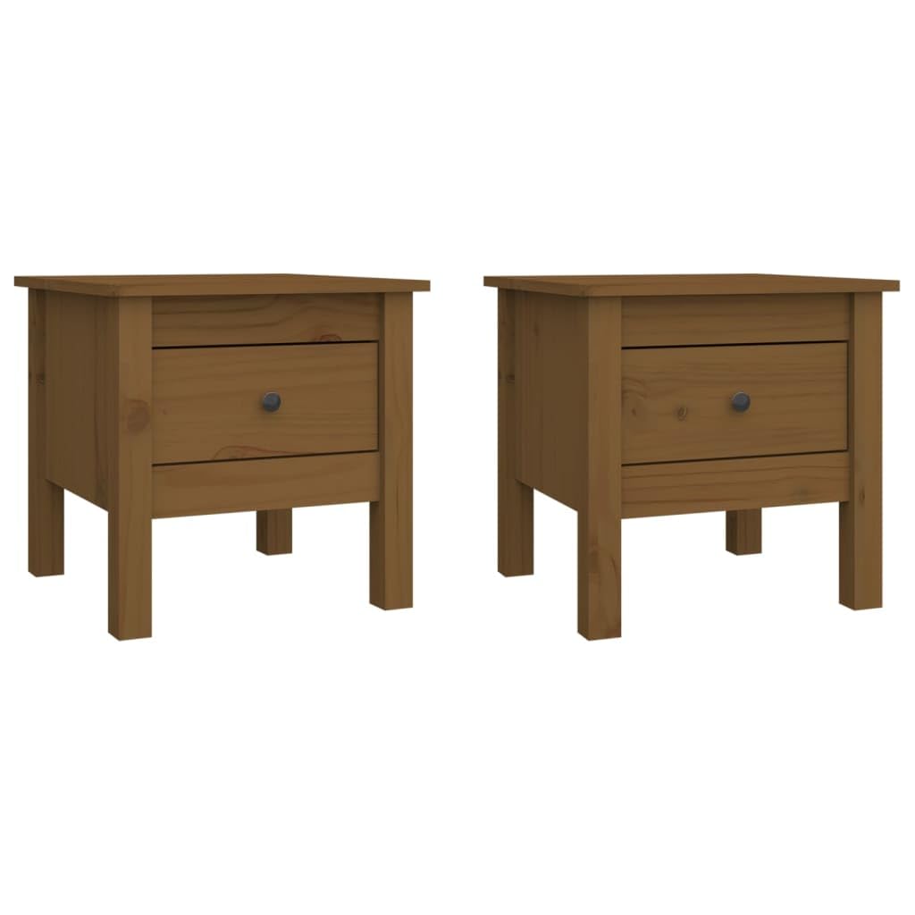 2er Set Beistelltische Nachttisch Nachtkonsole Kommode Schrank Sofatisch Beistelltisch mit Schublade
