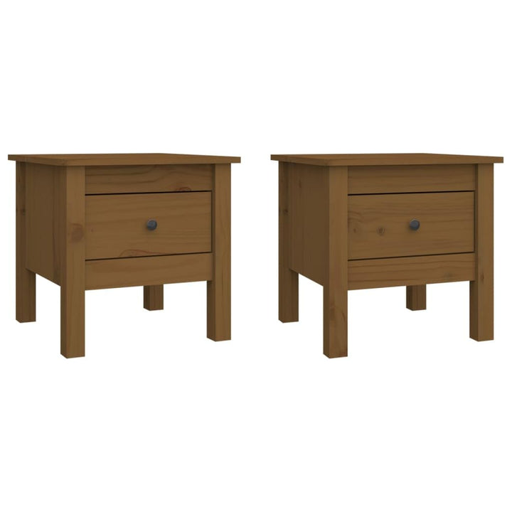 2er Set Beistelltische Nachttisch Nachtkonsole Kommode Schrank Sofatisch Beistelltisch mit Schublade