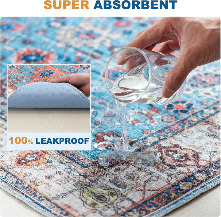 Waschbar Haustier-Urinunterlage, 2 Pack Wiederverwendbare Welpenunterlagen Matte für Hunde (Pattern