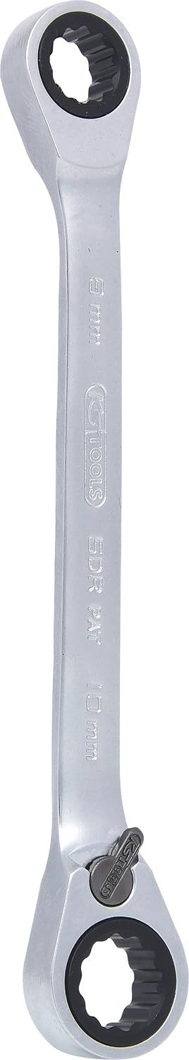 KS Tools 503.4572 GEARplus Doppel-Ratschenringschlüssel umschaltbar 8x10mm, Farbe, 8x10mm