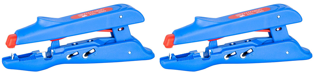 WEICON TOOLS Duo-Crimp No. 300 2er Set | Multifunktions-Abisolierer mit Seitenschneider und Crimpfun