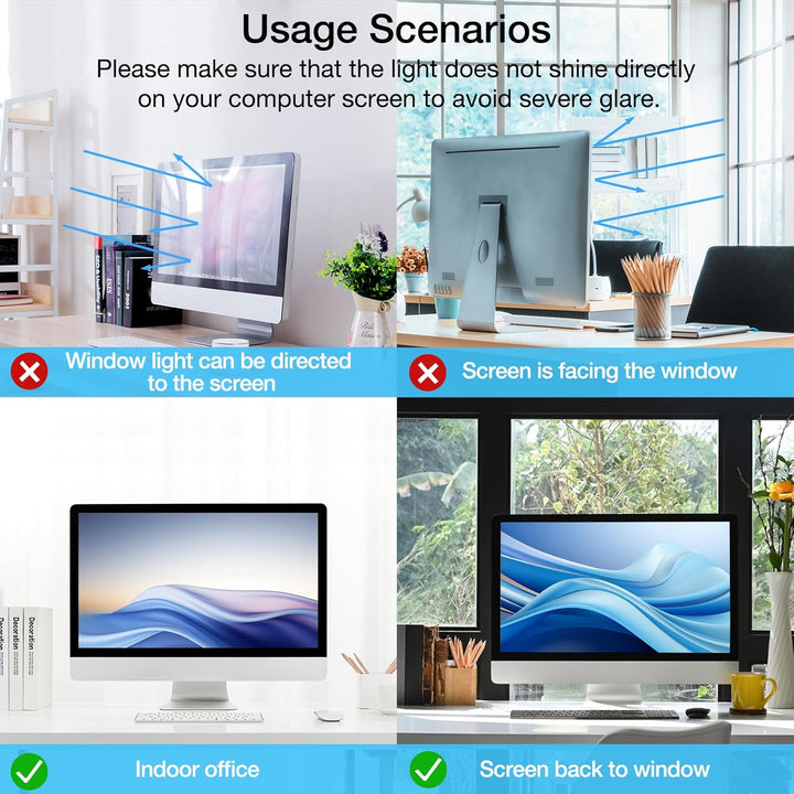MOSISO 25-27 Zoll Computer Blaulicht Blockierende Displayschutz Anti-UV Augenschutz Filterfolie für