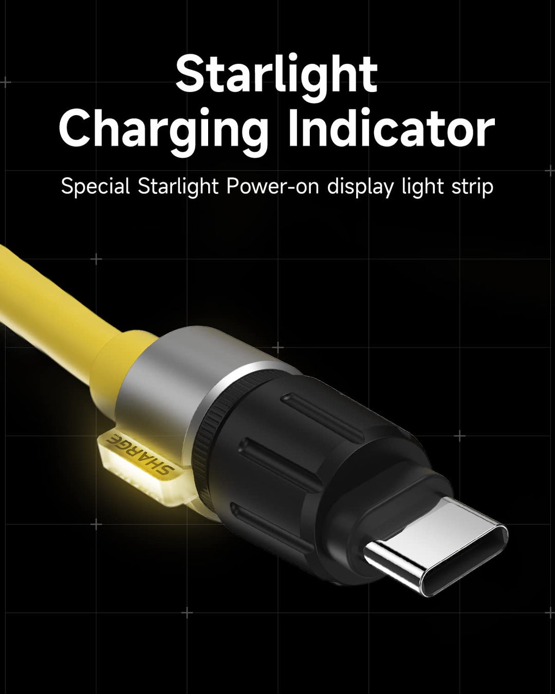 sharge USB C auf USB C Kabel, Phantom Typ C Ladekabel für Gaming Tastatur Schnellladekabel für MacBo