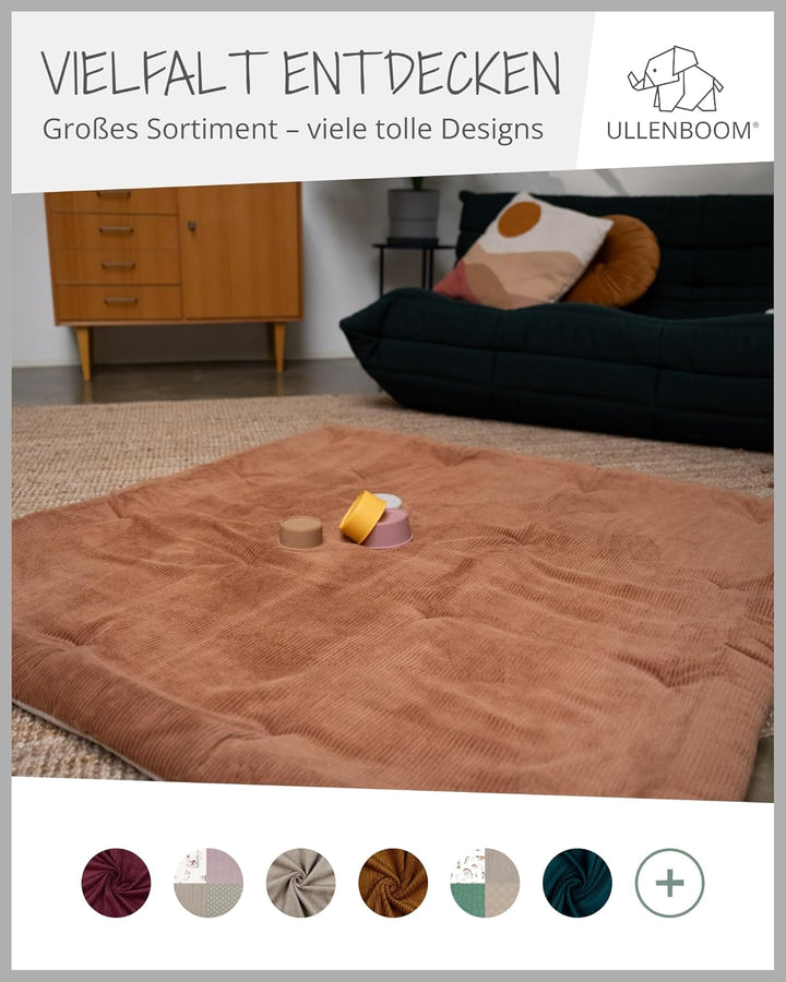 ULLENBOOM Windeltasche für unterwegs, Cord Cognac, Made in EU - Wickeltasche für bis zu 3 Windeln, F