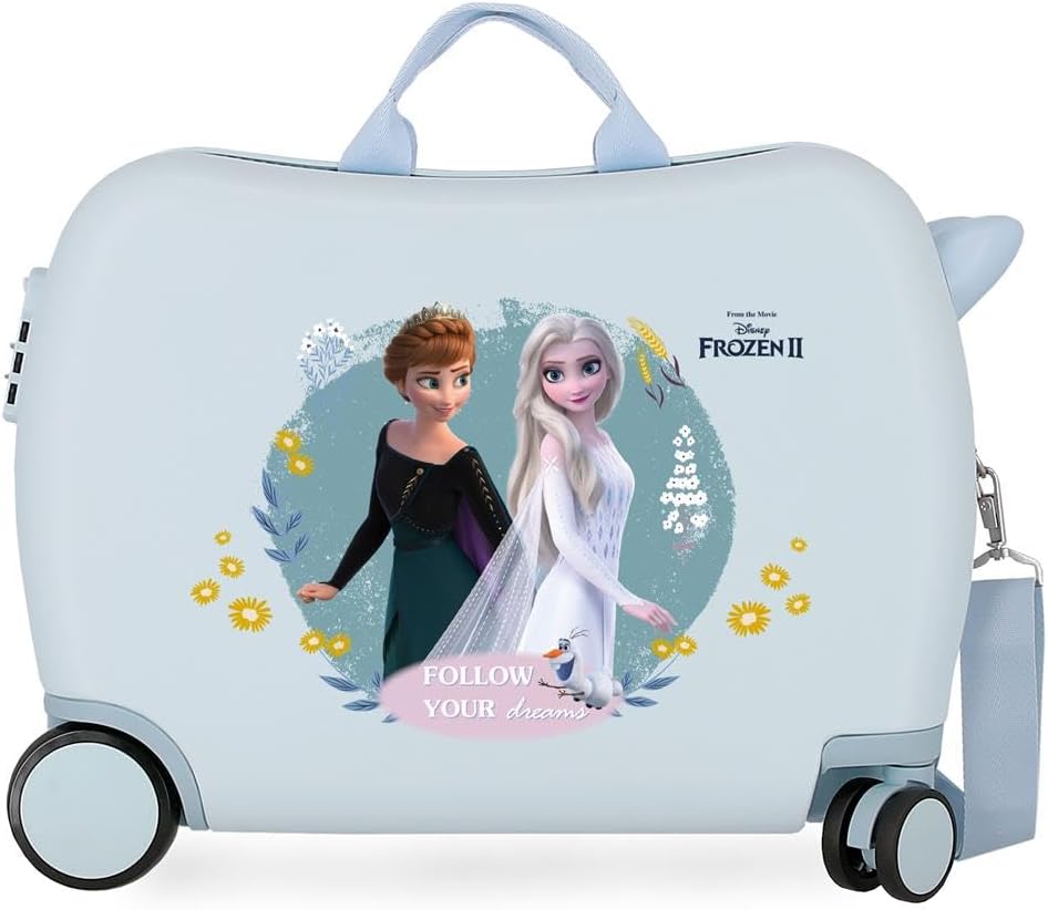 Disney Frozen Follow Your Dreams Kinderkoffer, Blau, 50 x 38 x 20 cm, starr, ABS, seitlicher Zahlenk