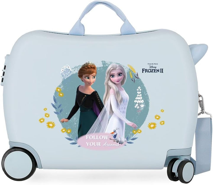 Disney Frozen Follow Your Dreams Kinderkoffer, Blau, 50 x 38 x 20 cm, starr, ABS, seitlicher Zahlenk