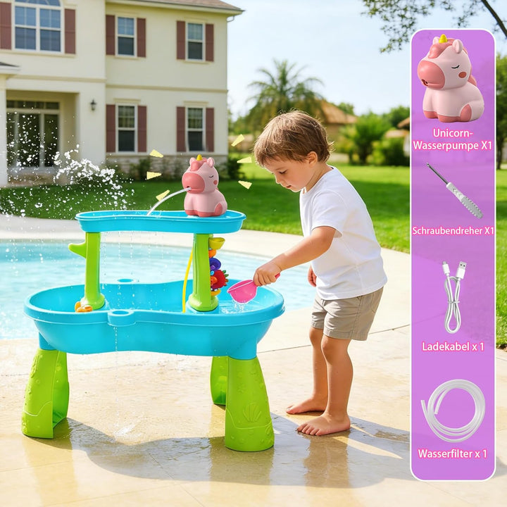 weirtoya Wasserpumpe für Wasserspieltisch Kleinkinder, 2026 Batteriebetriebene Wasserspieltischpumpe