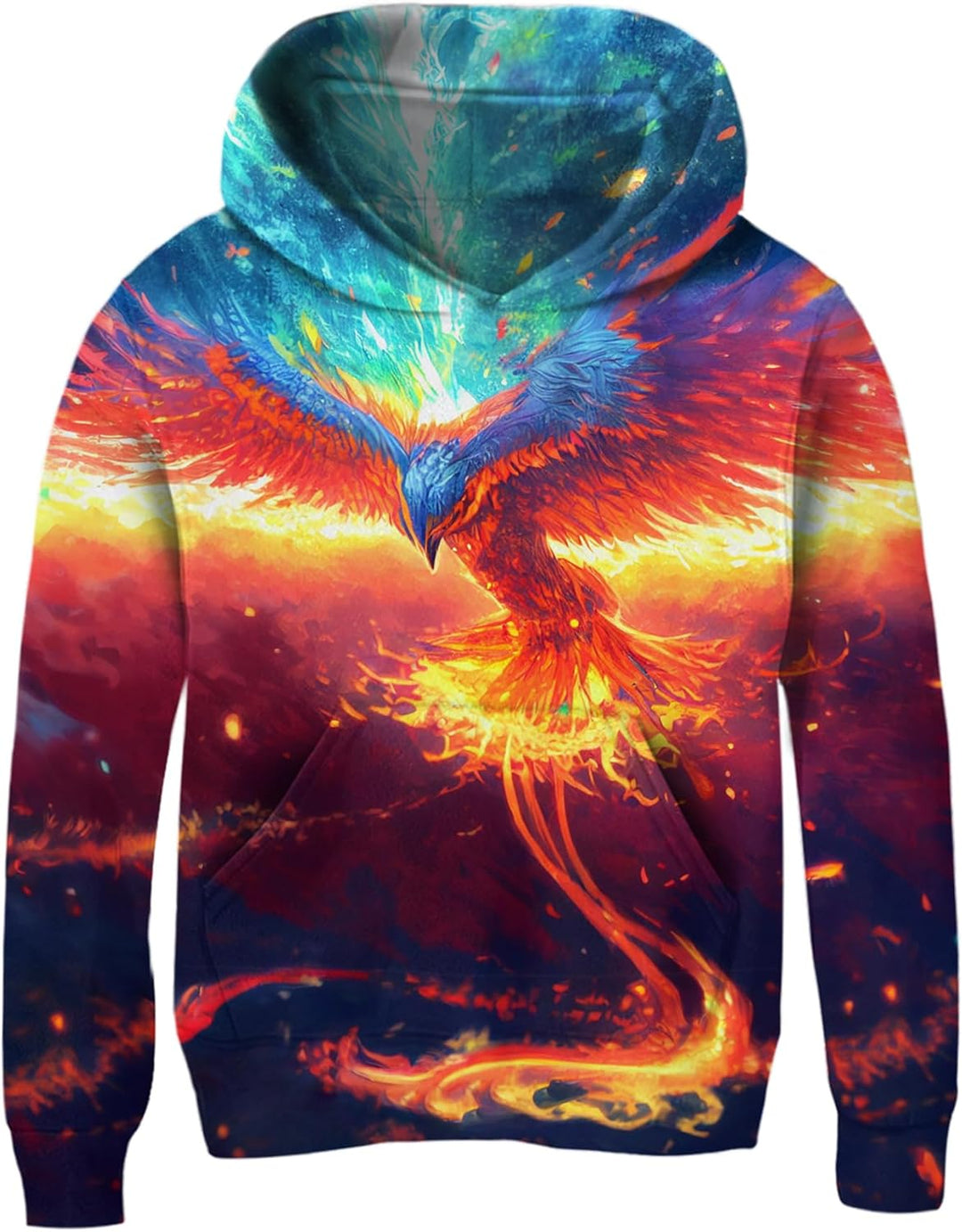 AIDEAONE Jungen Mädchen 3D Hoodie Kapuzenpullover Sweatshirt Mit Kapuze 23-phönix 11-14 Jahre, 23-ph
