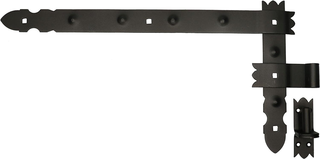 KOTARBAU® Winkelband Schmiedeeisen Dekorativ 800 x 50 mm + Mittelband 6 tlg. Satz mit Kloben zum Ans