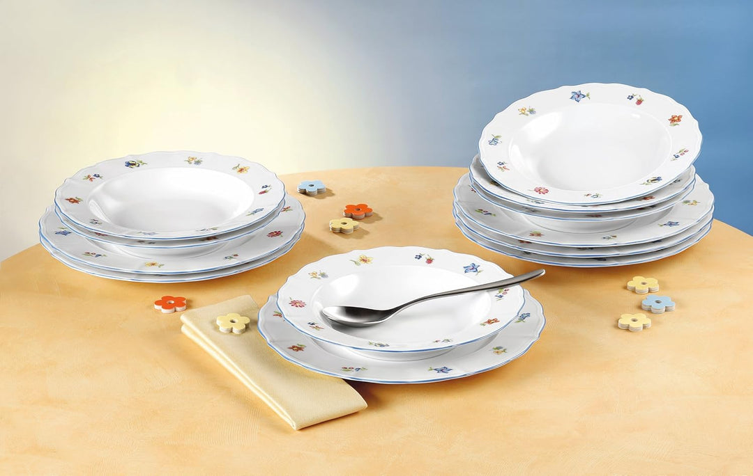 Suppenteller 23cm Fahne SONATE NOSTALGIE 34032 Seltmann (6 Stück)