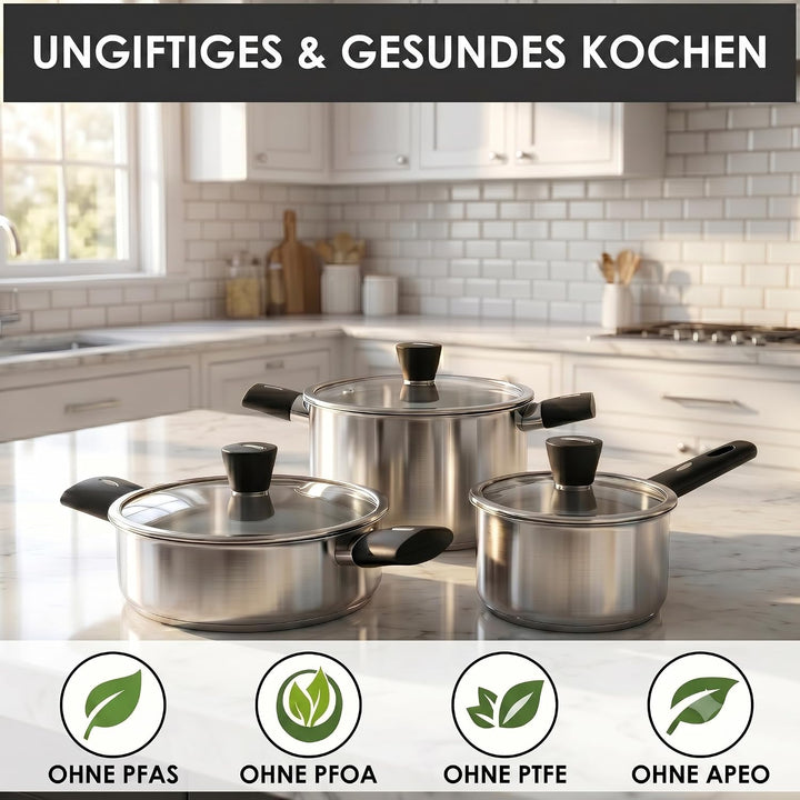 Töpfe und Pfannen Set, Kochgeschirr-Set für die Küche