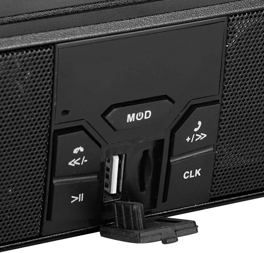 Qiilu Motorcycle Modification Lenker Audiosystem, USB Wiedergabe Anti Side Water Proof Sound System