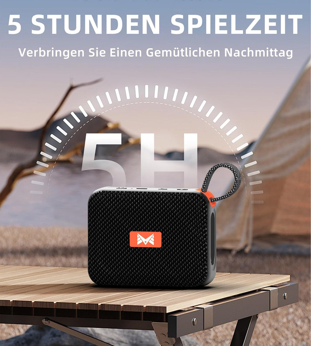 Musikbox Bluetooth, Bluetooth Lautsprecher mit Beat-Synchronisationslicht, IPX7-Wasserdicht, Musikbo