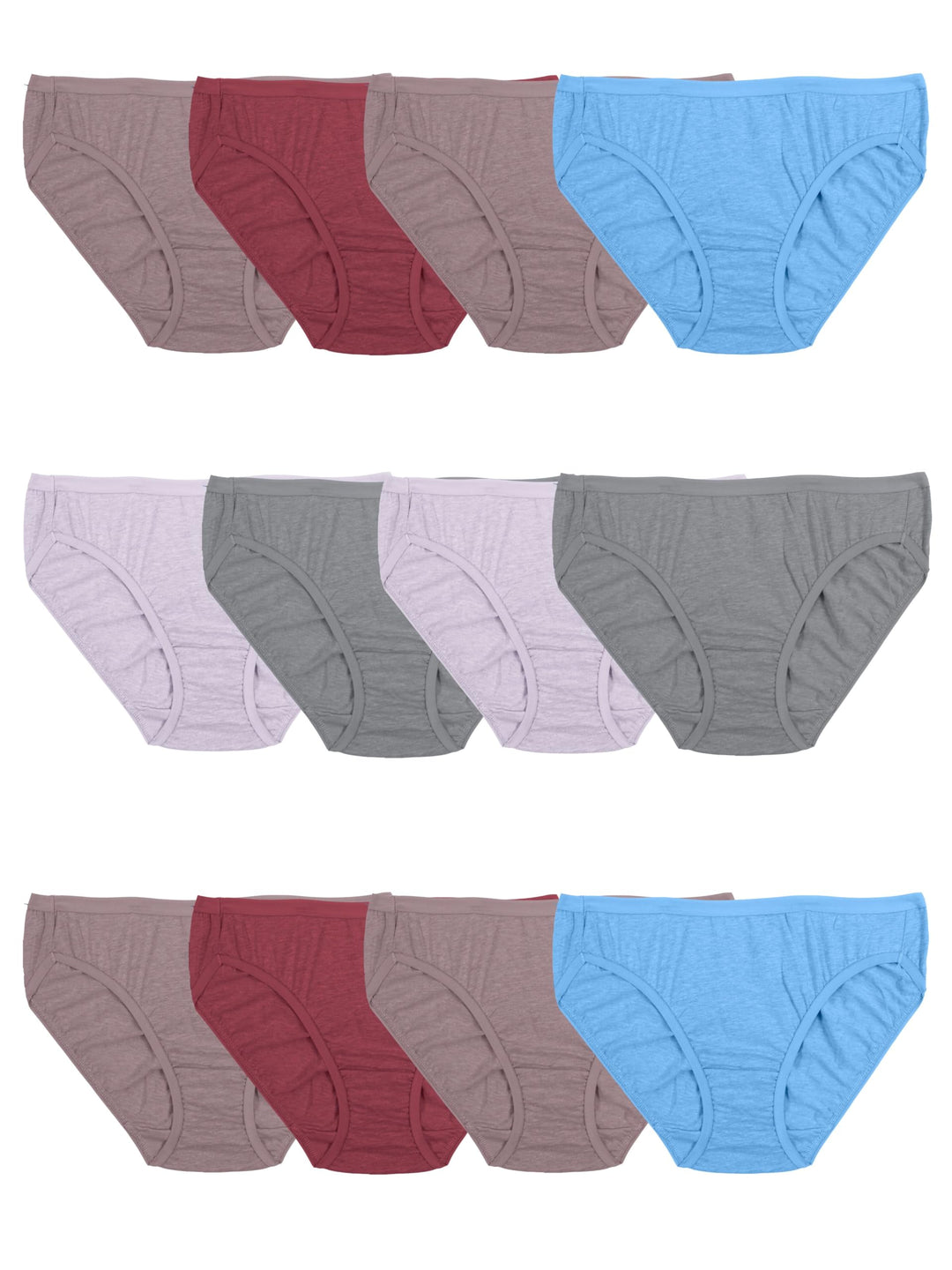 Fruit of The Loom Women's Beyondsoft Bikini, 12 Pack, Assorted 5