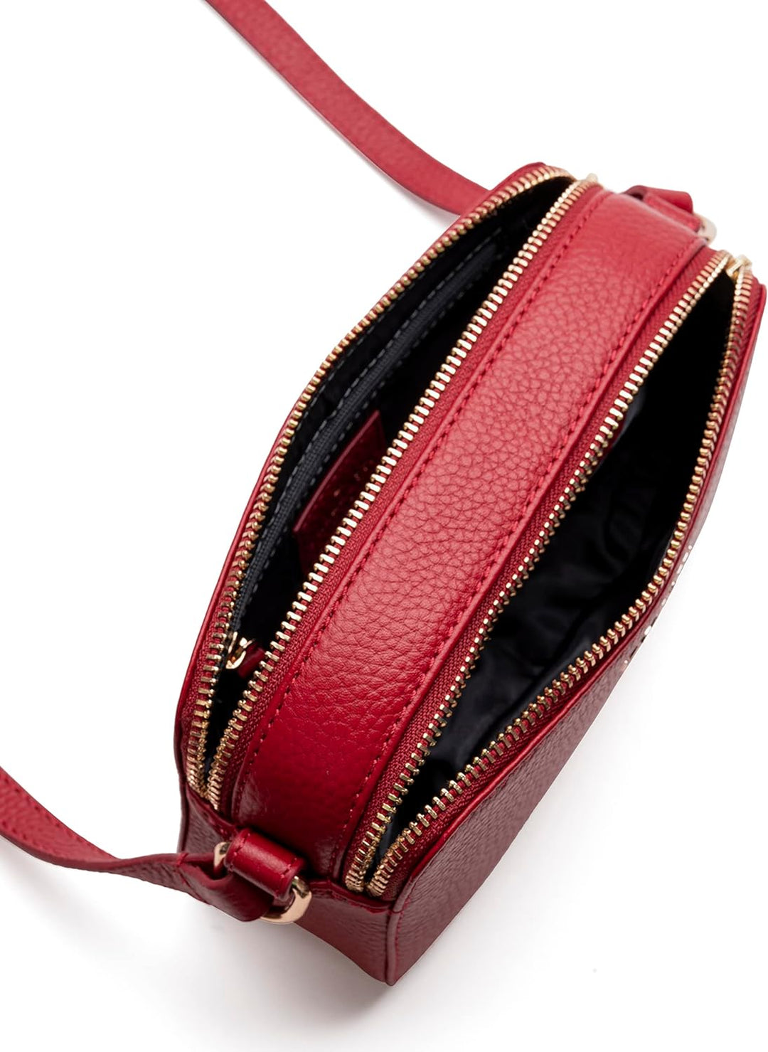 Lazarotti Bologna Leder Umhängetasche Damen | 2 Hauptfächer & längenverstellbarer Schulterriemen | m