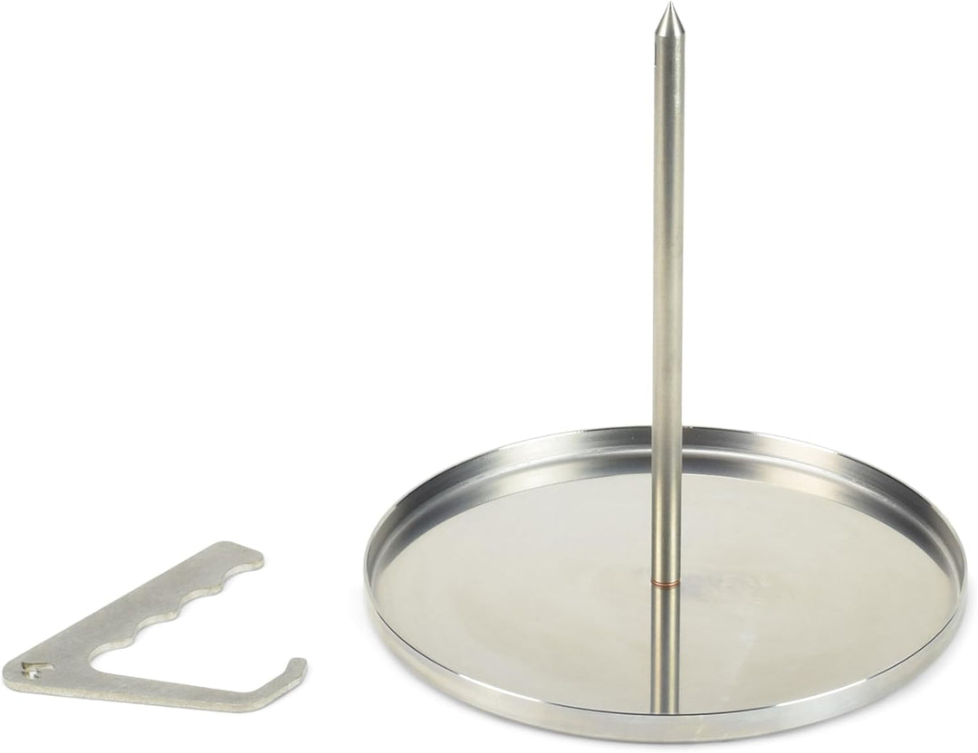 Grillrost.com Das Original Edelstahl Spiessturm mit Wanne - für Grill Smoker und Backofen