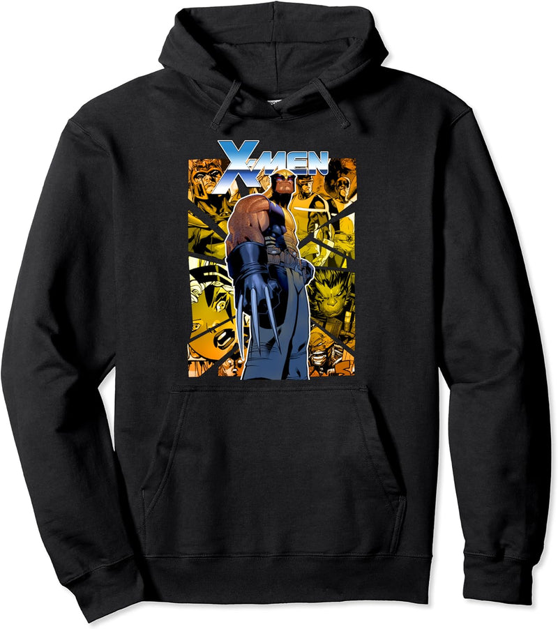 Marvel X-Men Wolverine Shattered Class Collage Pullover Hoodie