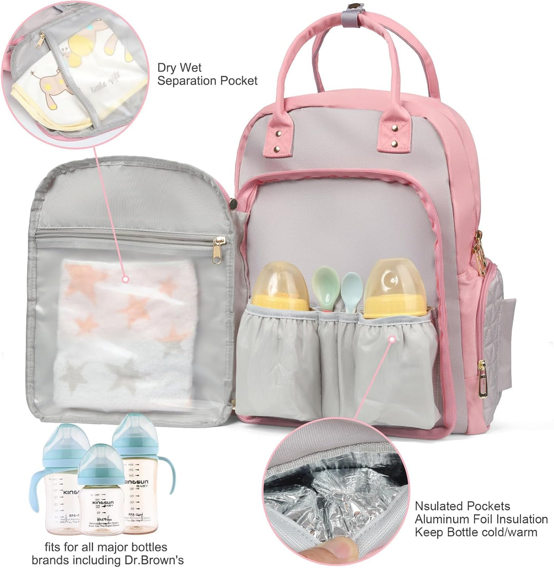 Wickeltasche Rucksack – Mama-Tasche für Krankenhaus, Reiserucksäcke, grosses Fassungsvermögen, multi