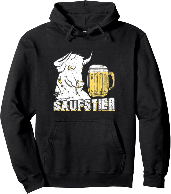 Bier Bierglass mit Grill-Party Saufstier Spruch lustige Bier Pullover Hoodie